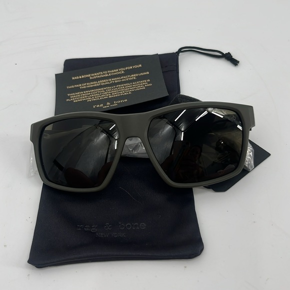 Rag & Bone Aron Sunglasses Matte Green NWT main image 6